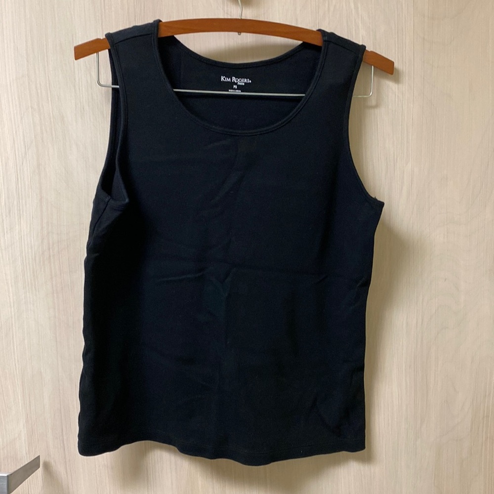 Kim Rodgers Petite Black Scoop Neck Tank Top Size Petite Small - Picture 7 of 9